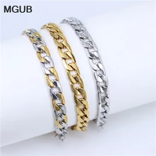 3 цвета хип хоп мужской браслет в стиле панк подарок на день рождения 316L ювелирные изделия из нержавеющей стали 7 мм шириной BD29