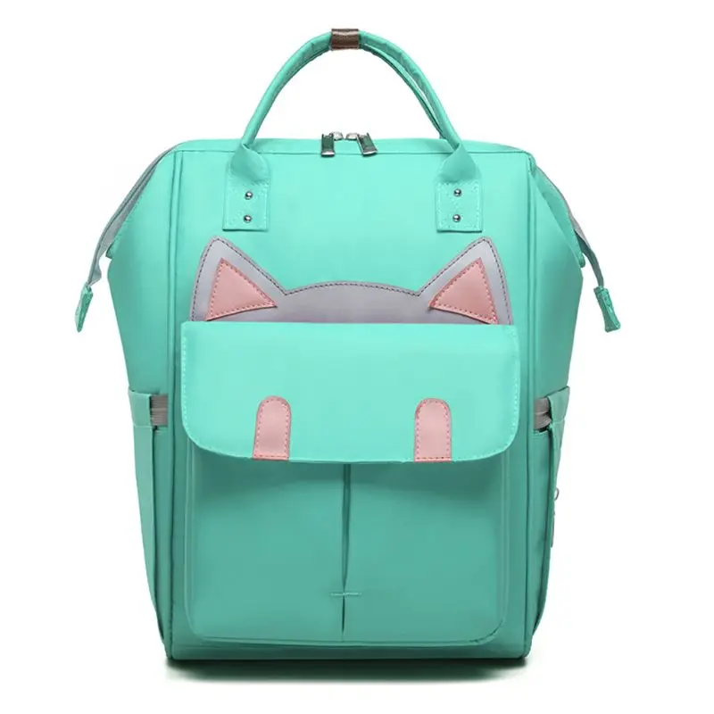 

Cute Cat Ear Mummy Maternity Nappy Baby Diaper Tote Bag Large Capacity Multi-Function Travel Backpack