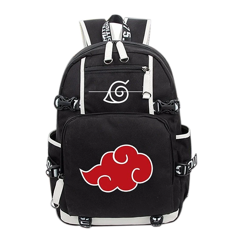 

Newtall Fashion Anime Naruto Akatsuki Red Cloud Backpack Man School Shoulder Bag Rucksack Cosplay Collection New Cartoon Laptop