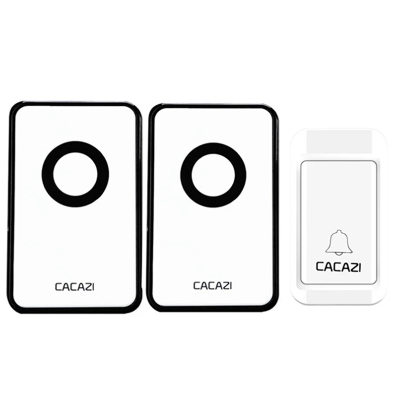 CACAZI 38 Tunes Wireless Cordless Waterproof Doorbell Remote Control Door Bell Chime No Need Battery for Smart Home CACAZI 38 Tunes Wireless Cordless Waterproof Doorbell Remote Control Door Bell Chime No Need Battery for Smart Home