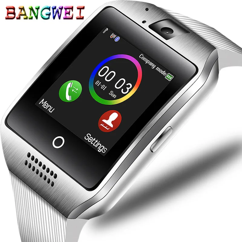 

BANGWEI Women Men Smart Watch sport Pedometer Clock LED Oversized color Touch Screen SmartWatch Music Player Support TF SIM card
