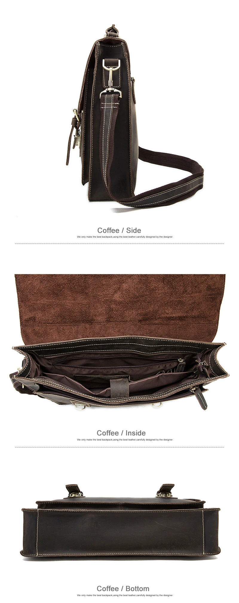 Business Men Briefcase Crazy Horse Genuine Leather Men Bag Handbags Totes Vintage laptop bag Male Shoulder bags 01 (4)