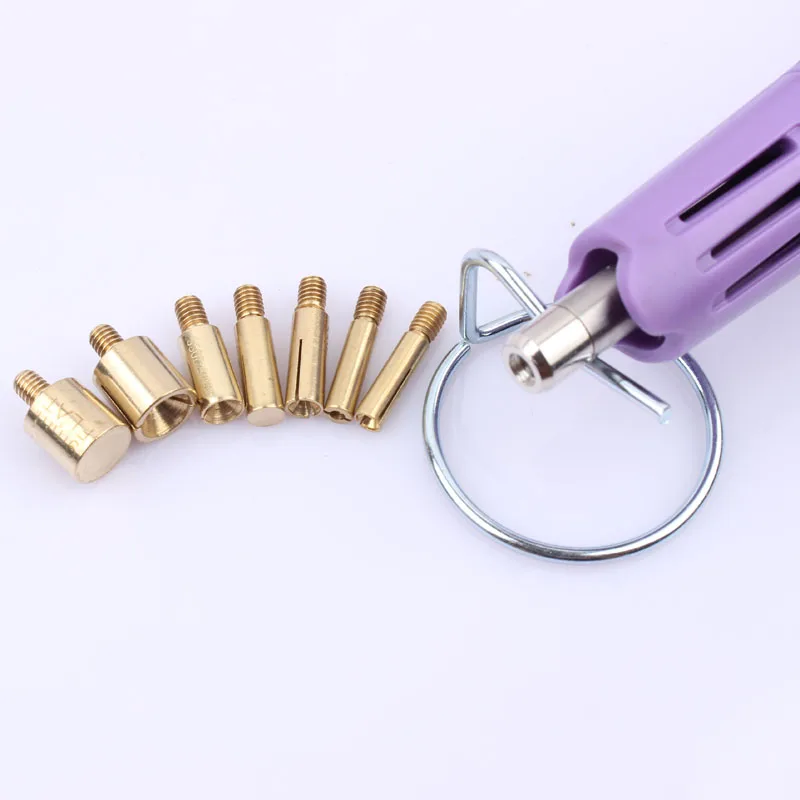 New EU plug purple/Pink 5 Seconds Fast Heated! Iron-on Hot Fix Rhinestone Applicator Wand Heat-fix Tool