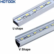 10 шт. 100 см 5630 полосы светодиодов для освещения DC 12 v 72 светодиодный S U V стиль алюминиевый сплав оболочки Тиры Тира для магазина ювелирных изделий шкафа