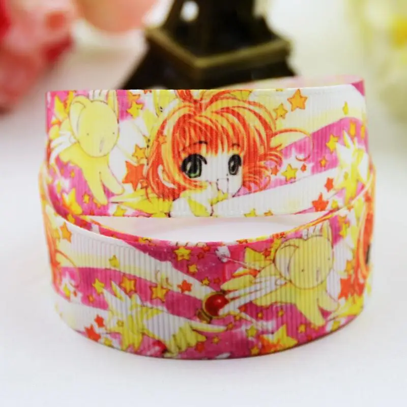 

7/8'' (22mm) Cardcaptor Sakura Cartoon Character printed Grosgrain Ribbon party decoration satin ribbons OEM X-00580 10 Yards