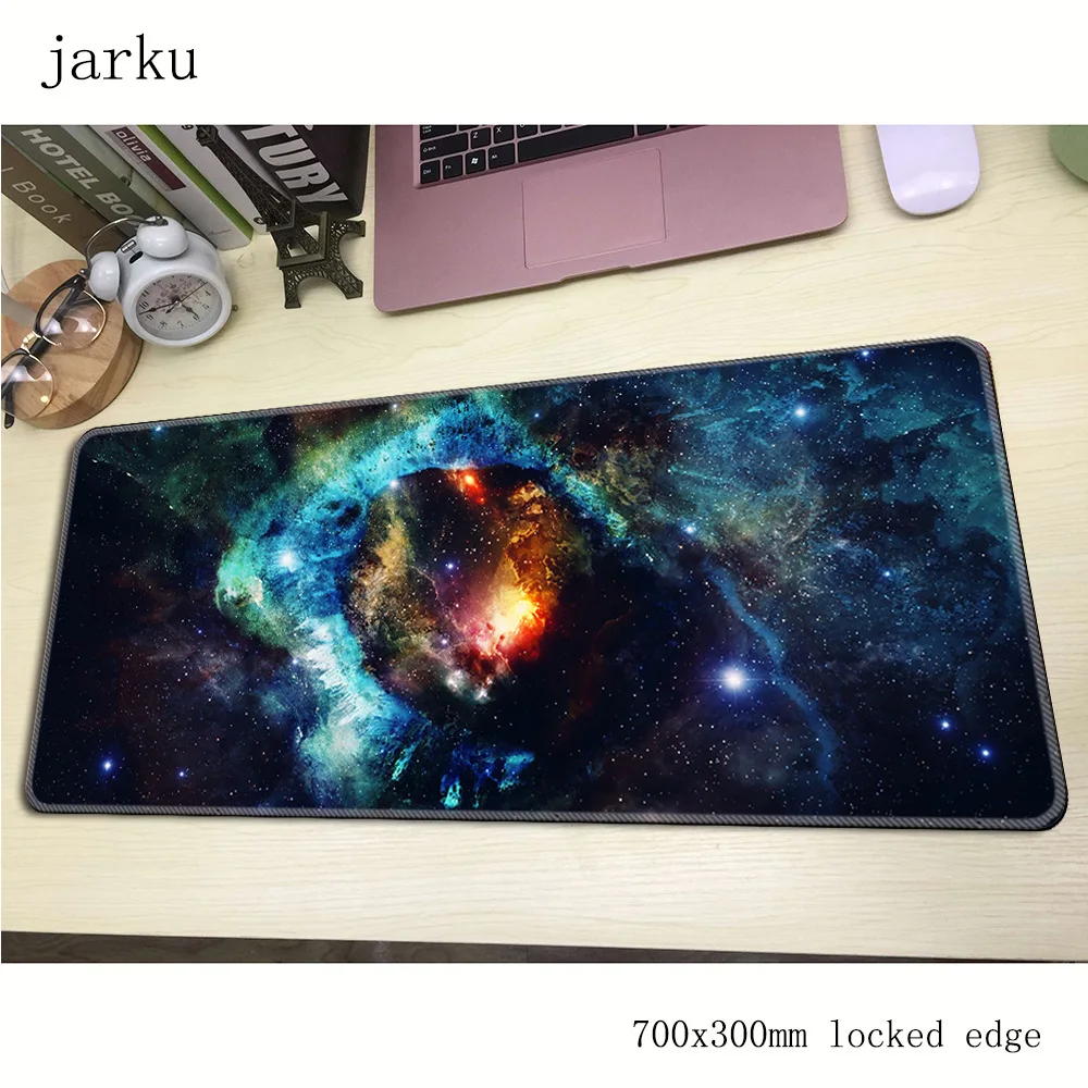 

Moon Space mouse pad Large Mouse Pad Gaming 700x300X2MM Mousepad Anti-slip Natural Rubber Gaming Mouse Mat with Locking Edge