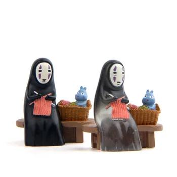 

Spirited Away No Face Man Knitting Sweater Animiation Action Figure Doll House Kids Toy Miniature Model For Birthday Present