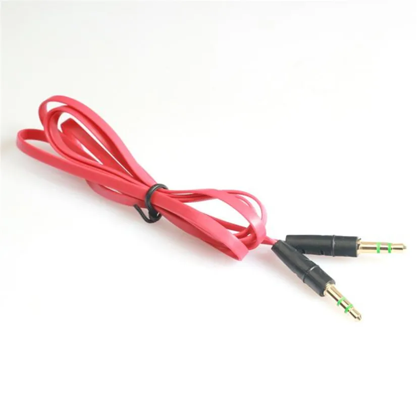 Prix usine Binmer nouveau 3.5mm câble auxiliaire câble Audio mâle à mâle plat Aux câble 1m J03T livraison directe