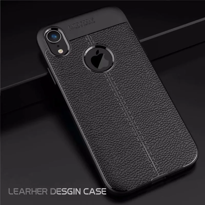 

Luxury High Quality Dermatoglyph TPU Soft Leather Silicone Back Cover Case For iPhone XS Max XR X Phone Protection Cases