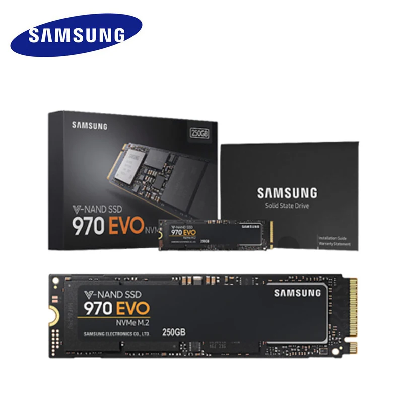 SAMSUNG SSD 970 EVO M.2 2280 NVMe 1 ТБ Внутренний твердотельный диск жесткий диск 500GB 250GB HDD M2 для ноутбуков настольных ПК PCLe