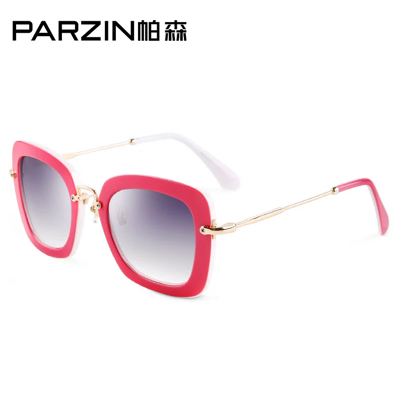 Женские солнцезащитные очки с квадратной рамкой PARZIN, бренд высококачественных солнцезащитных очков, женские вождения, модные очки, аксессуары 9535 - Цвет линз: Pink