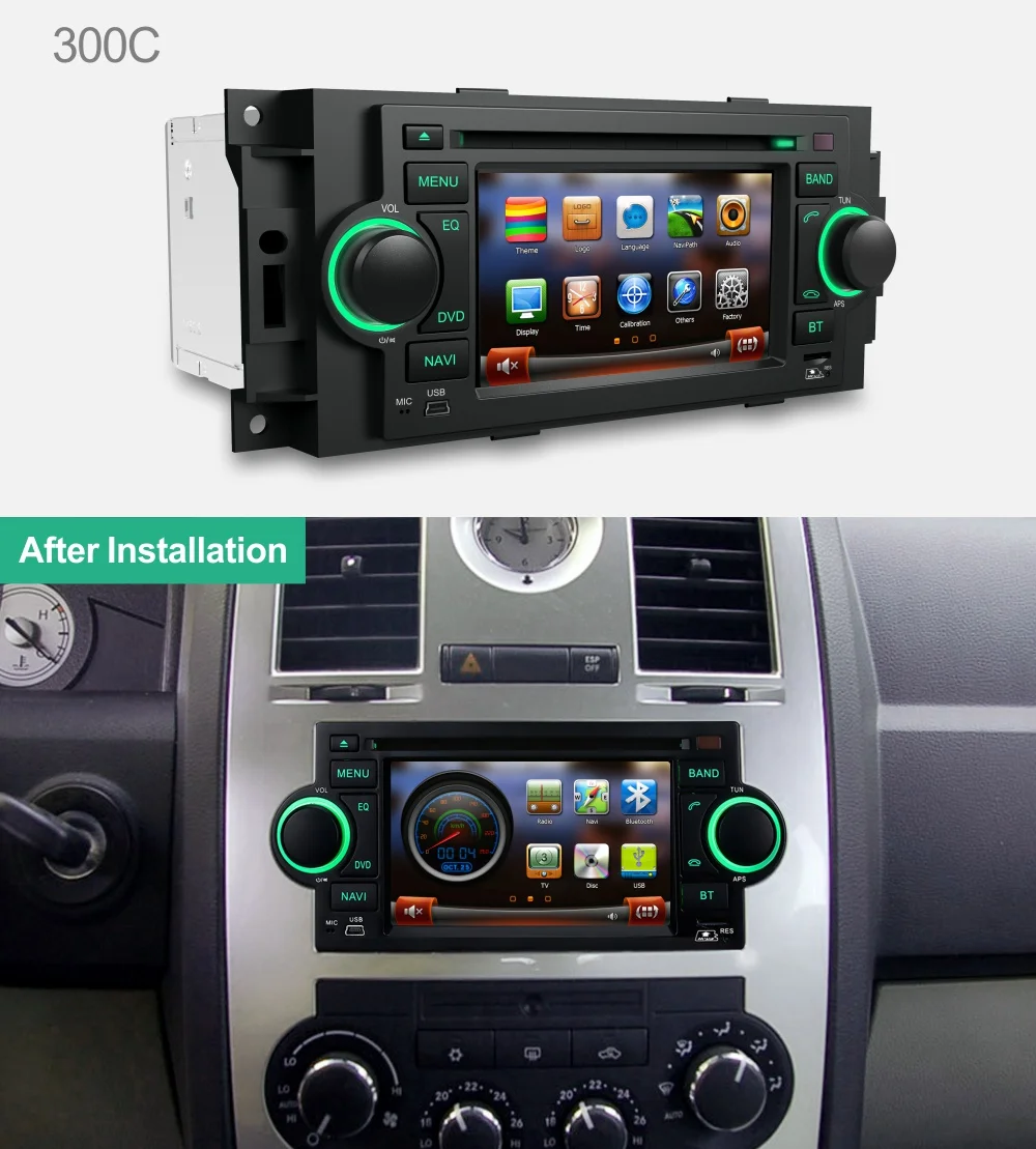 Clearance Dinpei 5" Car DVD Player For Chrysler 300C PT Cruiser Dodge Ram Jeep Grand Cherokee Radio GPS Navigation car Multimedia player 2