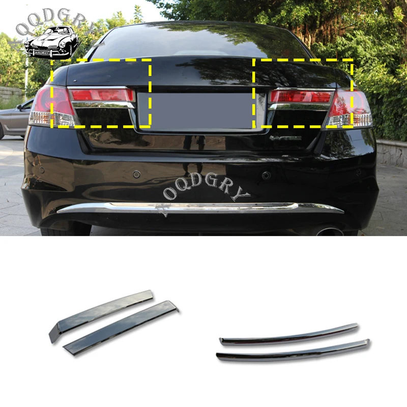 

ABS Chrome Rear taillight eyebrow trim strip cover Decorative stickers Fit For Honda Accord sedan 2008-2012 Car styling 4pcs