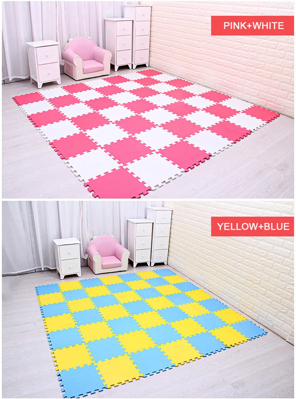 Esteira para Crianças à Prova Espuma Quebra-cabeça Dwaterproof Água Macio Educacional Gym Playmat Crianças Tapete Tapee Bebe 9 Pçs 30x30cm Eva Mod. 254732 8 Cheap Tapetes de jogo