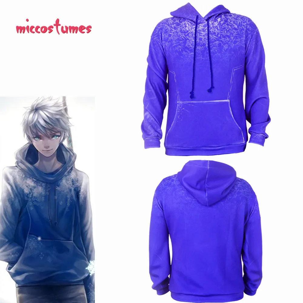 

Jack Frost Hoodie Cosplay Costume Jacket Sweatshirt Men Halloween Outfit