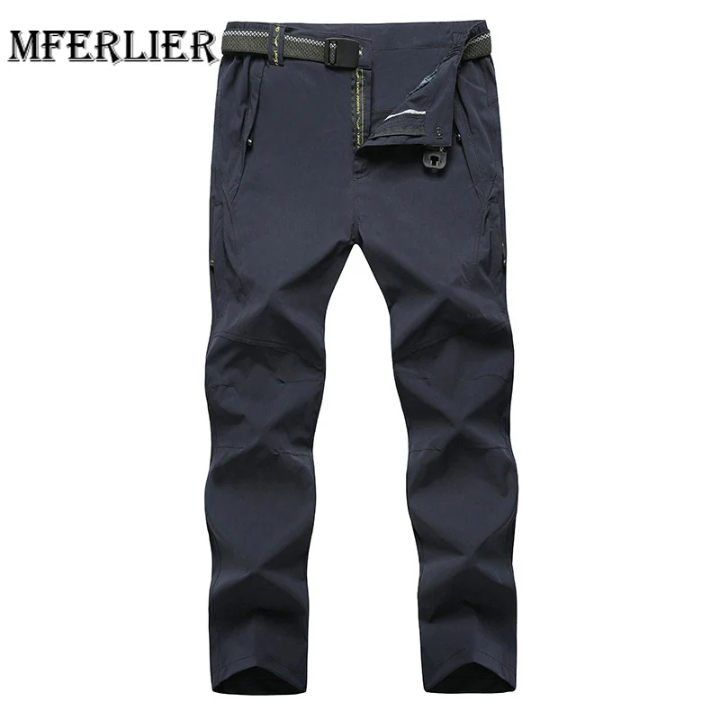Mferlier Men Summer Quick Dry Hiking Pants Breathable Male Camping