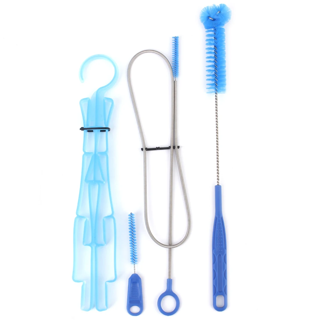 

1 Set of 4PCS Portable Durable Water Hydration Bladder Tube Cleaner Brushes Drying Frame Kit