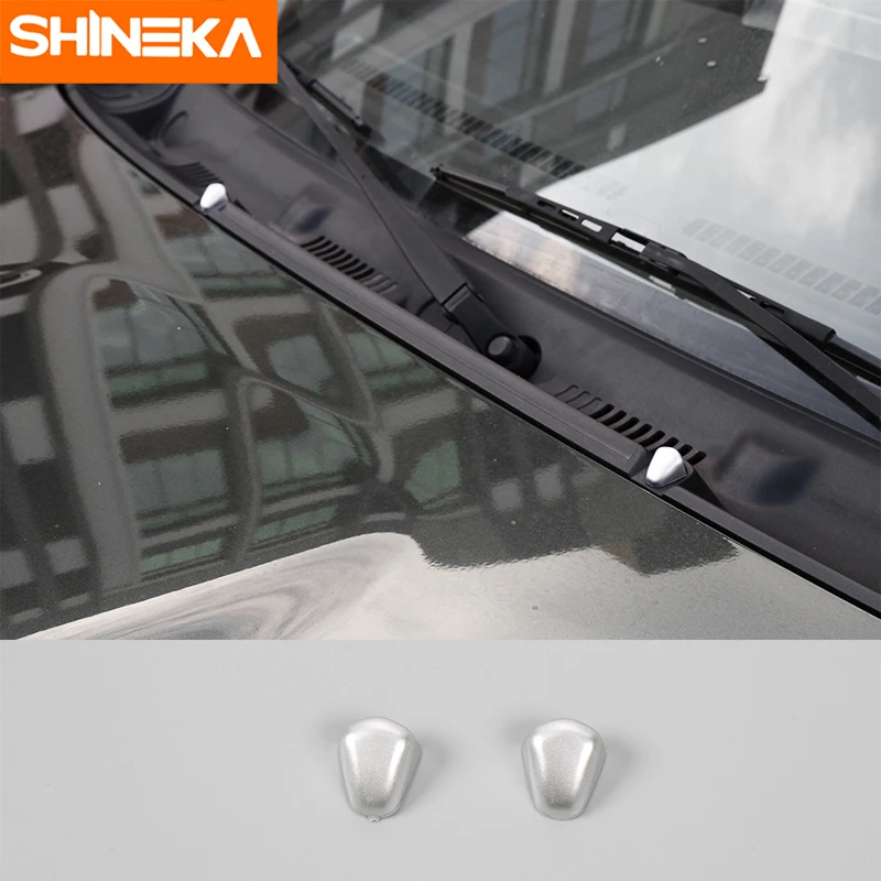 

SHINEKA ABS Car Styling Windshield Wiper Water Spray Nozzles Cover for Suzuki Jimny 2007+ High Quality Car Accessories