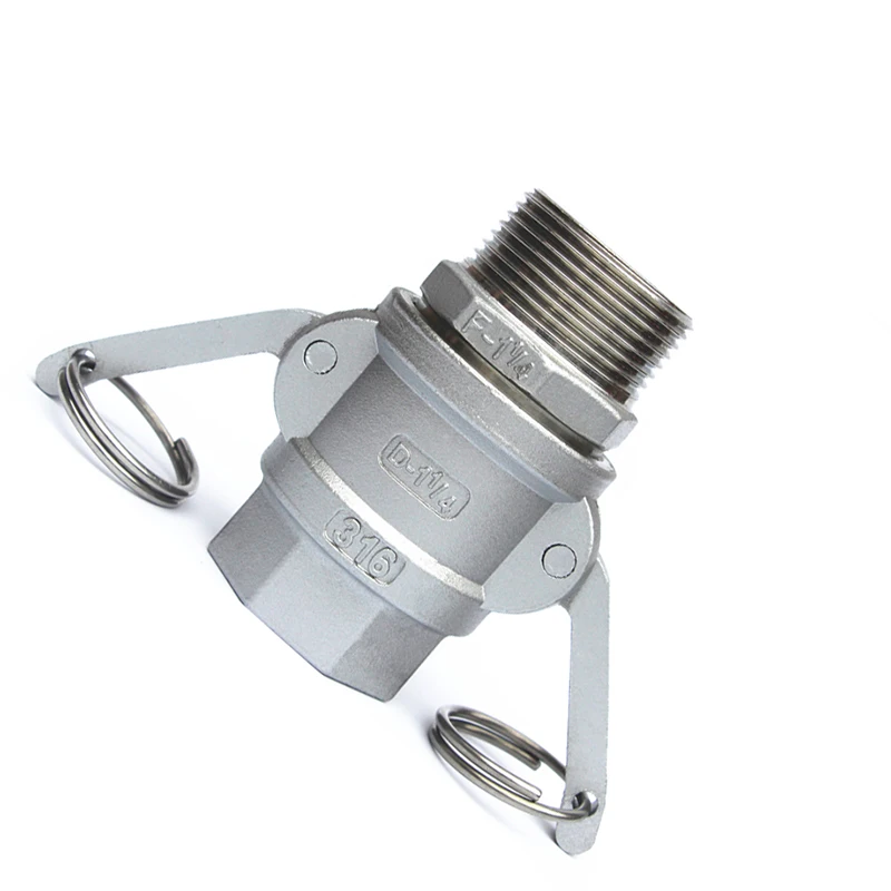 1-1/4&quot BSP Male x Female Thread 304 Stainless Steel D + F Type CamLock Fitting Pump Adapter Cam Groove Coupling | Обустройство