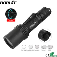 BORUiT BC07 XP-L2 LED Tactische Zaklamp 5-Modus USB Charger Zaklamp met Pocket Clip Zoomable Draagbare Lantaarn door 18650 batterij