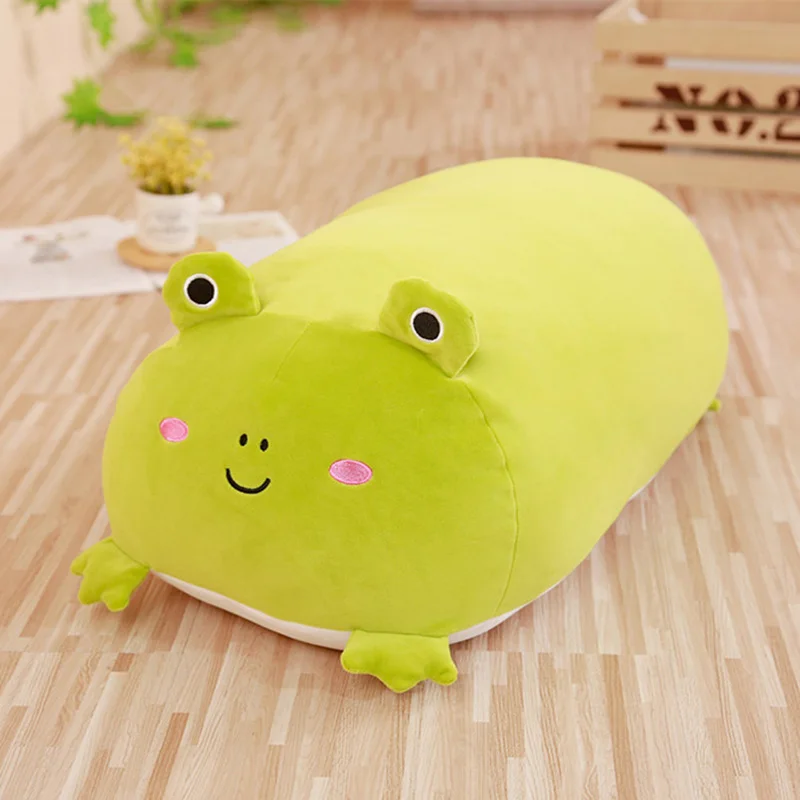 frog plush pillow Новинка, мягкая мультяшная подушка в виде животных, милая толстая собака, кошка, Тоторо, пингвин, Свинка лягушка, плюшевая игрушка, плюшевая игрушка, подарок на день рождения для детей - Цвет: frog plush pillow
