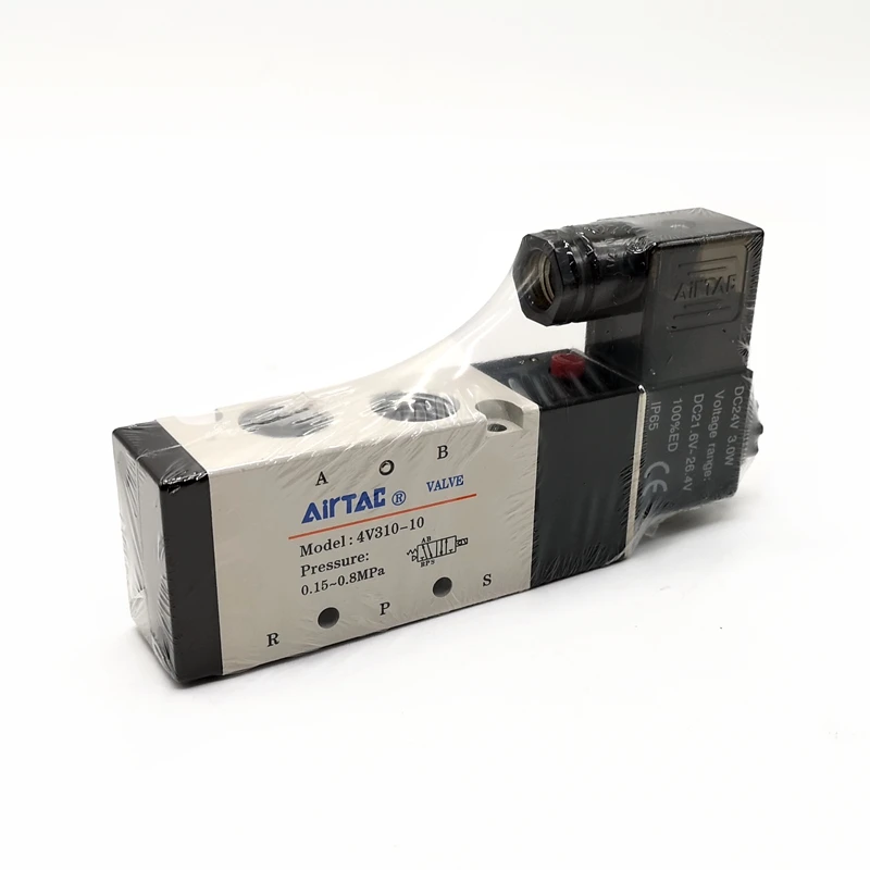 

Original AirTAC Solenoid Valve 4V310-10 AC220V DC24V PT3/8'' 5 Port 2 Positions