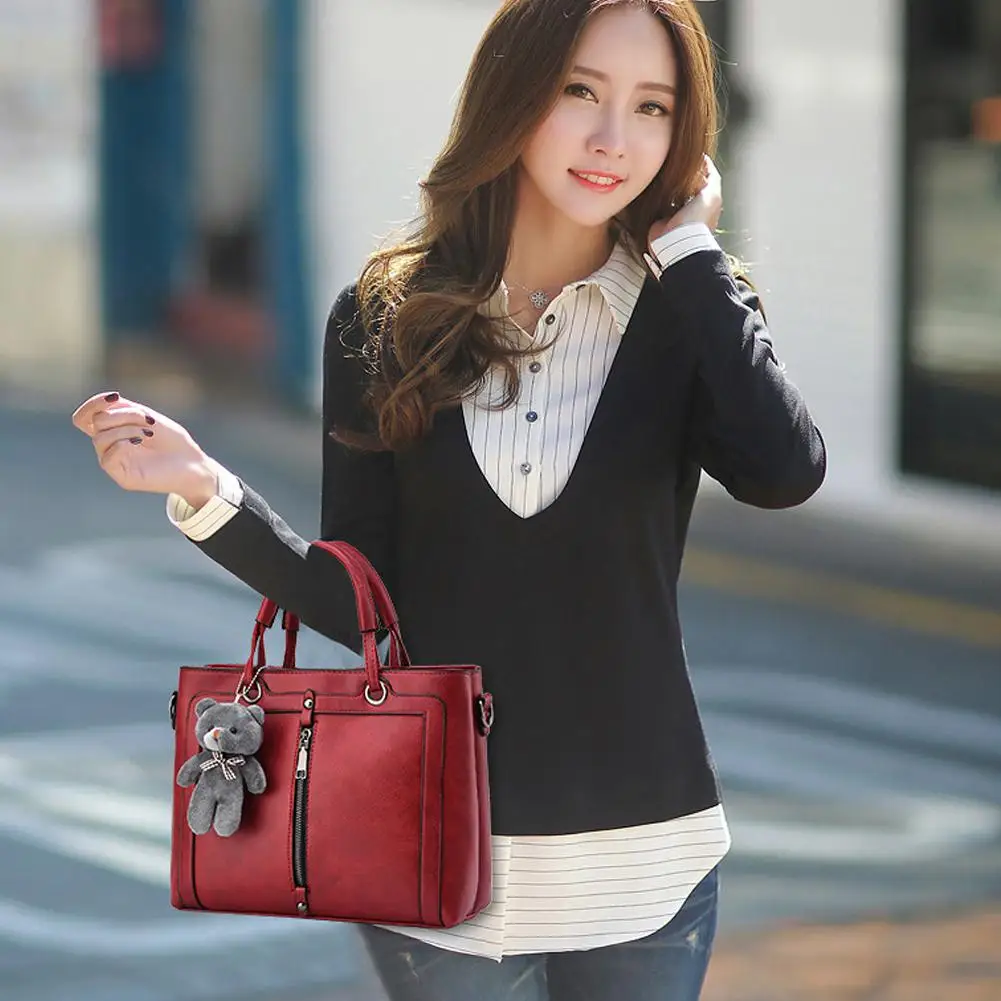 PinShang Mulheres Cor Sólida Zipper bolsas de