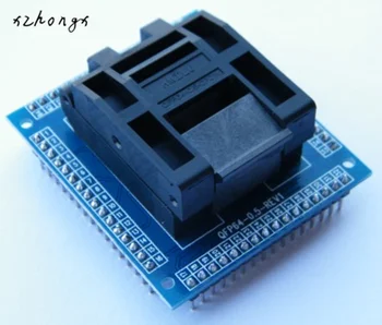 

XNWY 1PCS XZHONGX QFP64 TQFP64 LQFP64 socket adapter IC test socket burning 0.5m programmer QFP64 seat