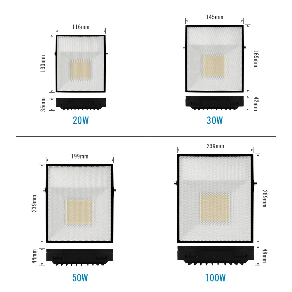 Прожектор светодиодный 50 W 100 30 20 уличная Водонепроницаемая IP65 220 V 230 Светодиодный