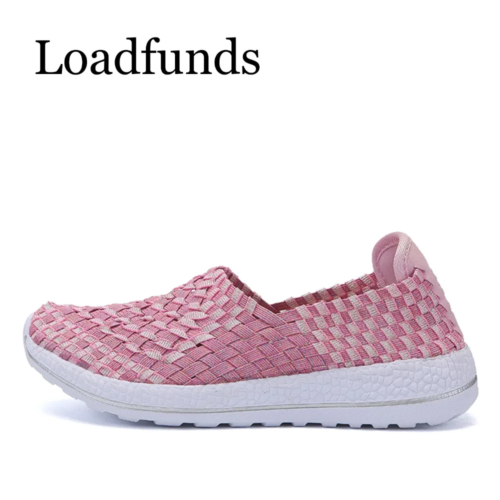 Loadfunds Женские туфли лодочки Лето Повседневное Лоферы дышащая женская плетеная