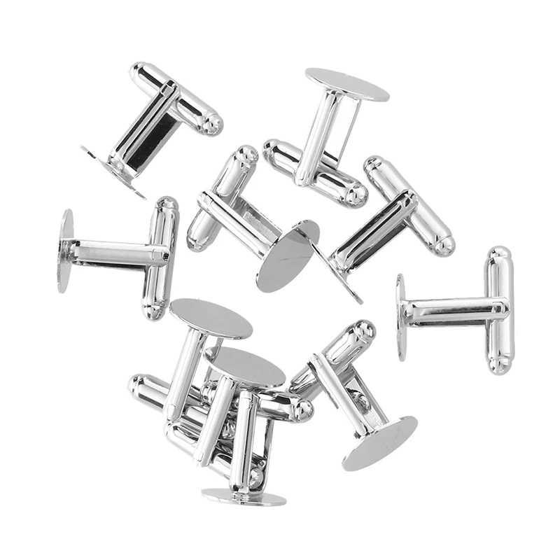 

10 Mens Cufflinks Cuff Link Backs Blanks Findings 13mm HOT