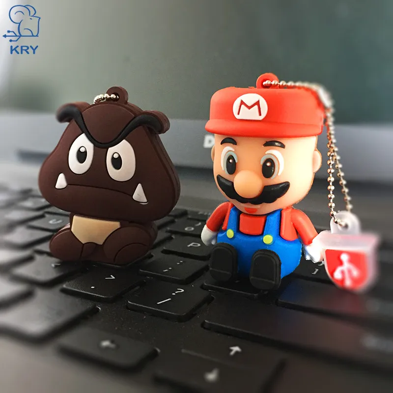 

KRY Mini Mario Pen Driver 2.0 Flash Card USB 4GB 8GB 16GB 32GB 64GB Flash Stick High Speed 3.0 Creative Cute Gift Free Shipping