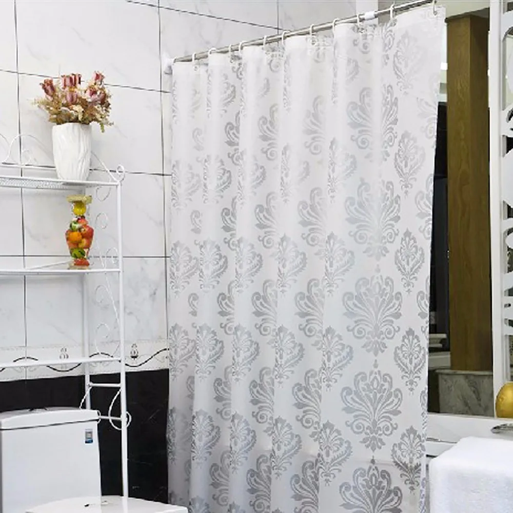 Online Get Cheap Silver Shower Curtains Aliexpress Alibaba for Waterproof Bathroom Curtains