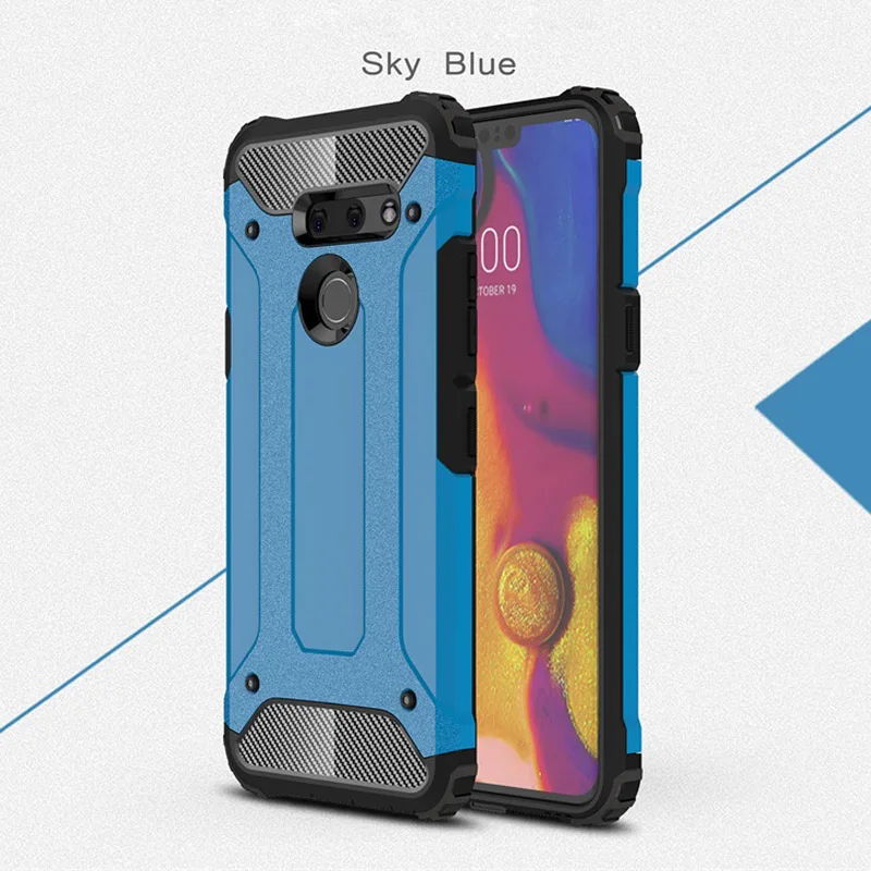 Phone Case For LG G8 Hard PC With Soft TPU Case For LG G8 ThinQ Heavy Duty Armor Silicon Cover Shell Coque Capa Fundas (15)