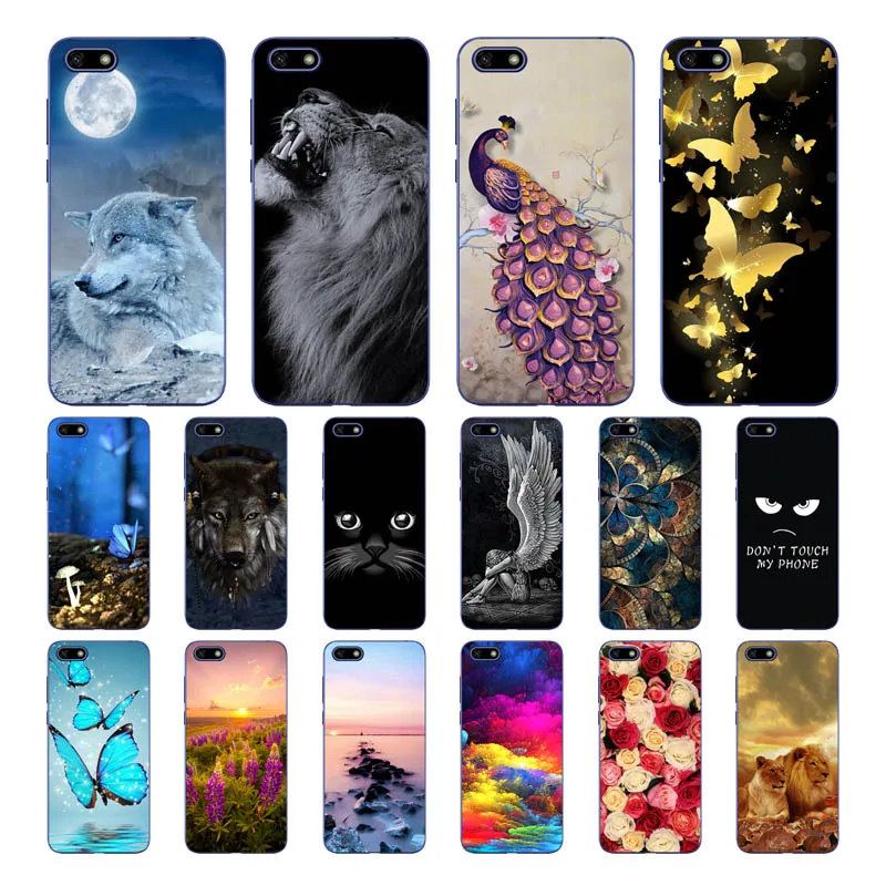 

Geruide for Huawei Honor 7S Case Cover, Printed Soft Cover Silicon Case for Huawei y5 2018 Honor 7A Una DUA l22 5.45 inch Case