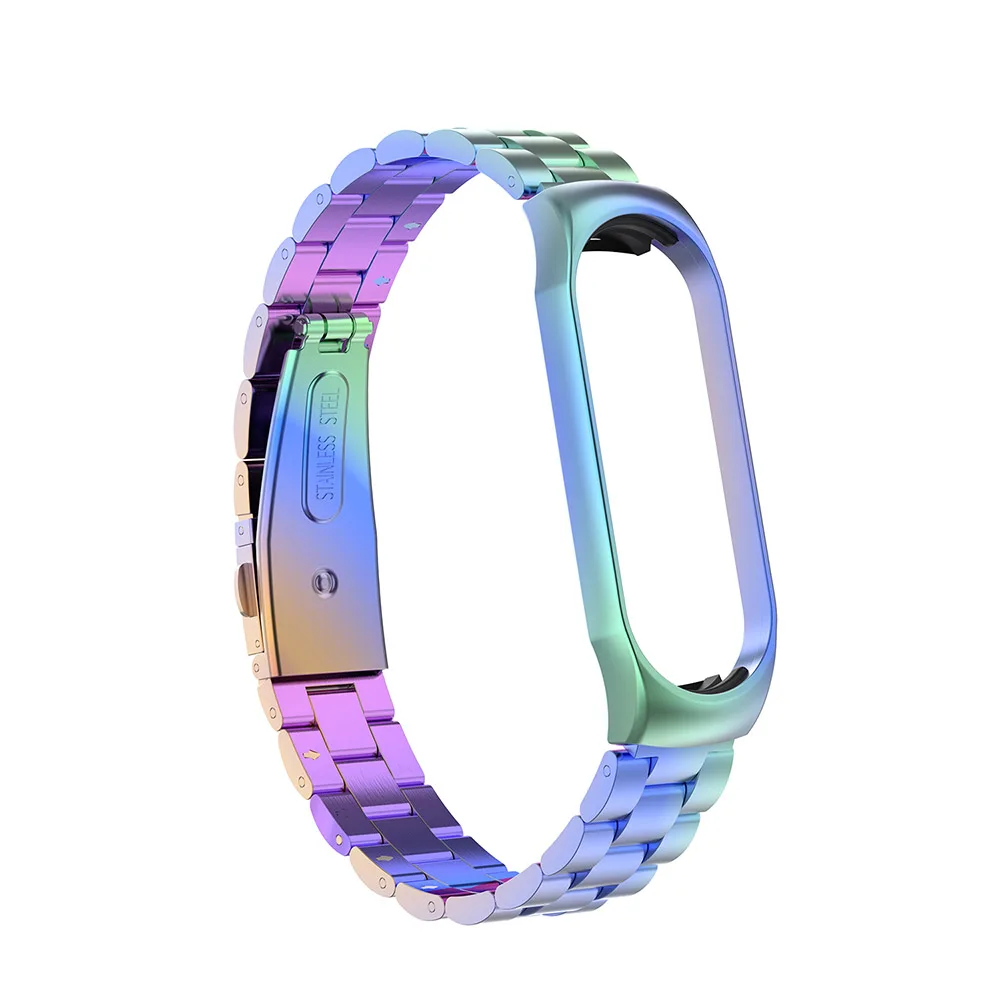 Mi Band 4 Strap Metal Stainless Steel For Xiaomi Mi Band 3 Strap Compatible Bracelet Miband 3 Wristbands Pulseira Miband3 - Цвет: colors