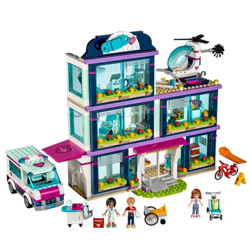 

Diy 932pcs Friends Heartlake Hospital Building Blocks Bricks Girls Toys for Girls Compatible with Legoingly for Kids Gifts