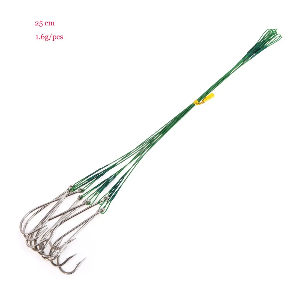 Núcleo com Gancho Trela para o Chumbo de Pesca Linha de Pesca Fio de Aço 5 e 10 Pcs Anti mordida Trelas Líder Inoxidável A34 2 Corda de pesca