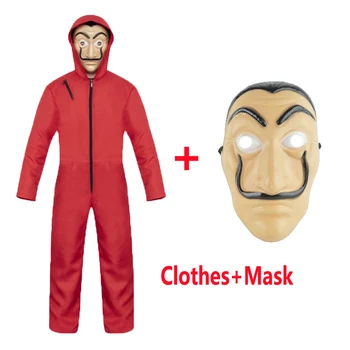 

Halloween Salvador Dali Cosplay Movie Mask Money Heist The House of Paper La Casa De Papel Cosplay Costume Face Mask for adult