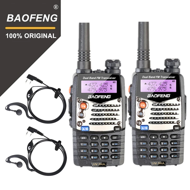 2 шт Baofeng UV5RA иди и болтай Walkie Talkie “иди UV 5RA обновленная версия UHF VHF с