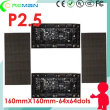 2 шт. светодиодный модуль p2.5 64x32, высокая яркость p2.5 внутренний СВЕТОДИОДНЫЙ знак модуль 32x64 hub75 rgb led матрица