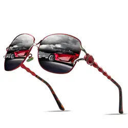 Cubojue 154 мм негабаритных поляризованных солнцезащитных очков Для женщин брендовые Модные солнцезащитные очки для вождения антибликовым