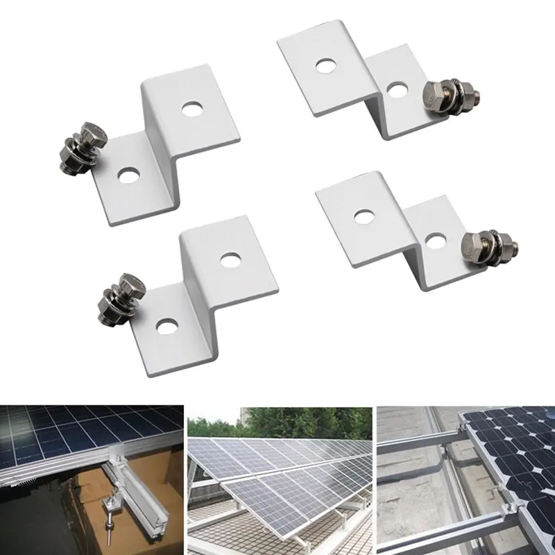 4pcs Z Solar Panel Brackets Stainless Steel Solar Panel Mounting Sets