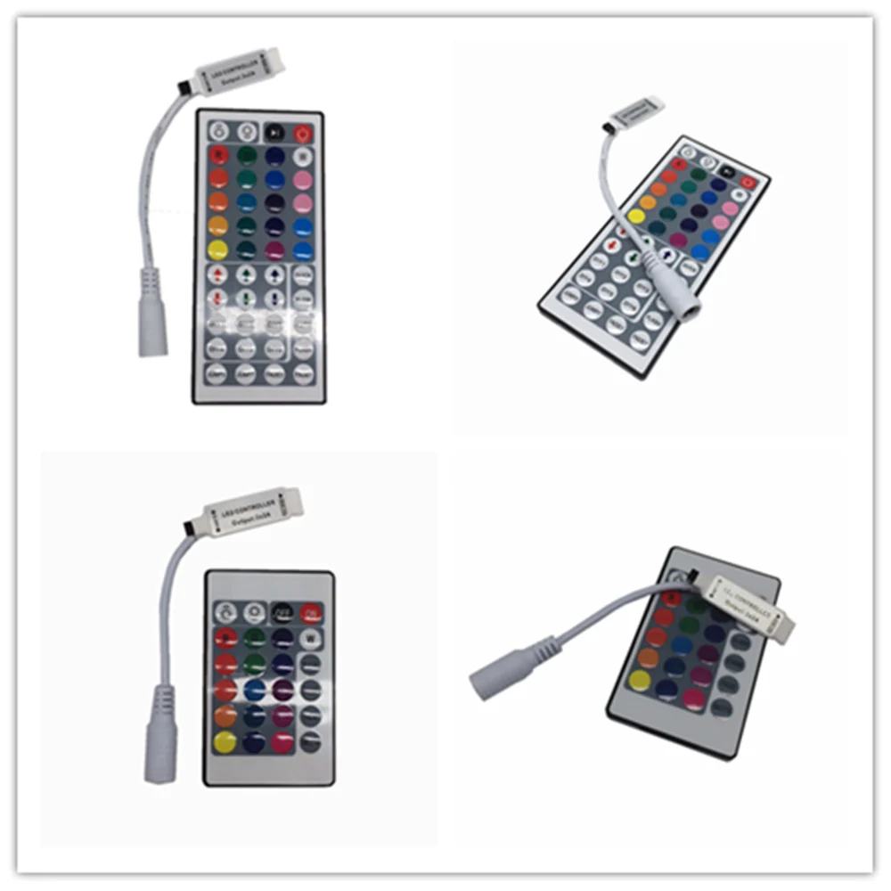 cheap MINI RGB LED controller 24 44 key IR Remote Control for 5050 3528 RGB LED strip,