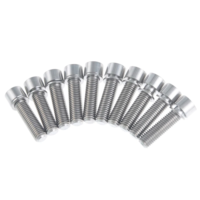 

10 pcs Titanium Ti Bolts M7 25 M7*25 M7x25 Hexagon Socket Cap Screw Allen Head With Washer for Bike Accessories