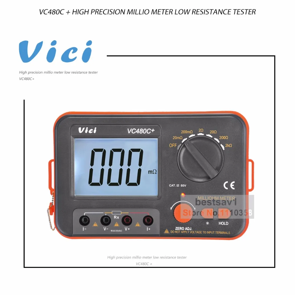 VICHY VC480C+ мультиметр multimetro диагностический инструмент Тесты er 3 1/2 цифровой milli-ом мультиметр с 4 провода Тесты B0243