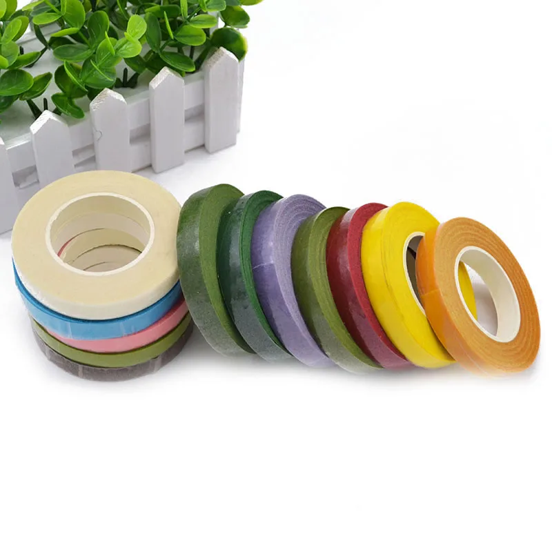 

1Pcs DIY Flower Paper Tape Garland Wreath Floral Stem Self-adhesive Tape Paper Craft Artificial Silk Flowers Fixed Supplies Glue