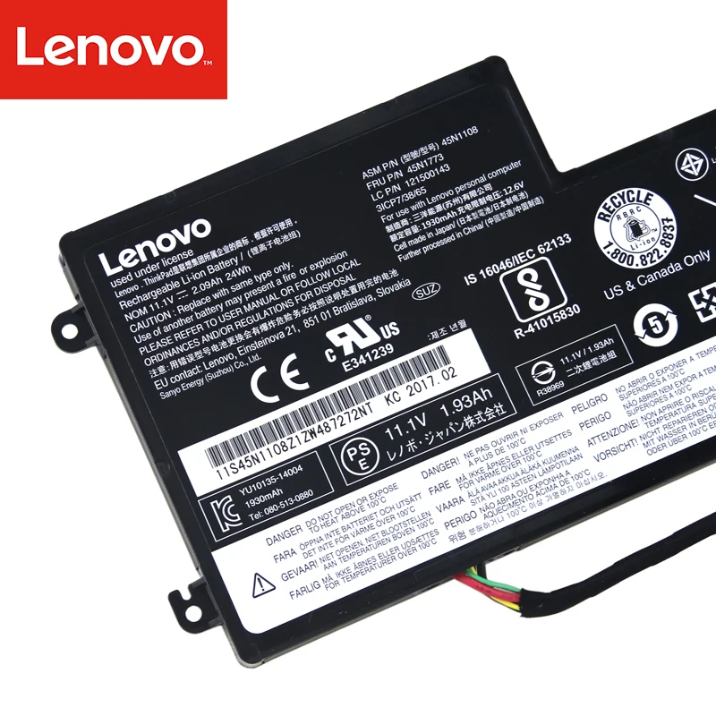 Аккумулятор для ноутбука lenovo ThinkPad T440 T440S T450 T450S X240 X250 X260 X270 45N1110 45N1111 45N1112 11,1 V 24WH