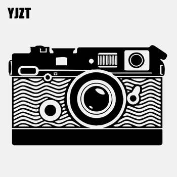 

YJZT 15.2CM*9.6CM Camera Photography Art Hobby Retro Film Vinyl Black/Silver Car Sticker C22-0873
