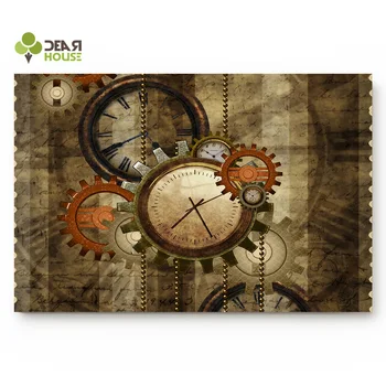 

Dear House Doormat Retro Gear Bell Bathroom Mat Outside Waterproof Shoes Scraper Entryway Rug Home